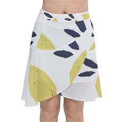 Laser Lemons Chiffon Wrap Front Skirt by andStretch