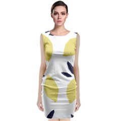 Laser Lemons Sleeveless Velvet Midi Dress by andStretch