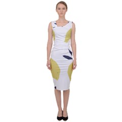 Laser Lemons Sleeveless Pencil Dress by andStretch