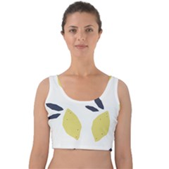 Laser Lemons Velvet Crop Top by andStretch