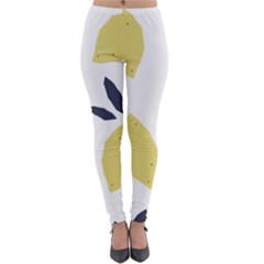 Laser Lemons Lightweight Velour Leggings by andStretch