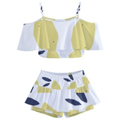 Laser Lemons Kids  Off Shoulder Skirt Bikini