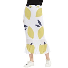 Laser Lemons Maxi Fishtail Chiffon Skirt by andStretch