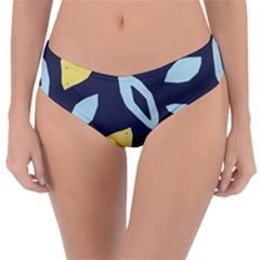 Laser Lemon Navy Reversible Classic Bikini Bottoms by andStretch