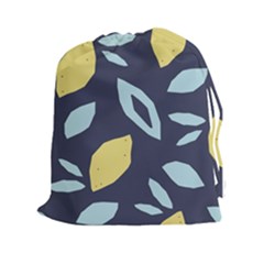 Laser Lemon Navy Drawstring Pouch (2xl)