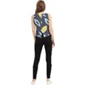 Laser Lemon Navy V-Neck Cropped Tank Top View2