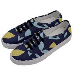 Laser Lemon Navy Men s Classic Low Top Sneakers by andStretch