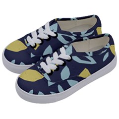 Laser Lemon Navy Kids  Classic Low Top Sneakers