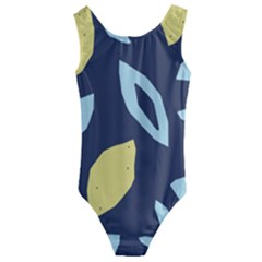 Laser Lemon Navy Kids  Cut-out Back One Piece Swimsuit