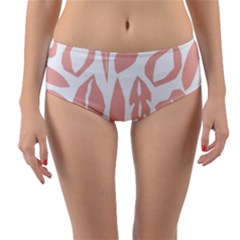 Blush Orchard Reversible Mid-waist Bikini Bottoms by andStretch