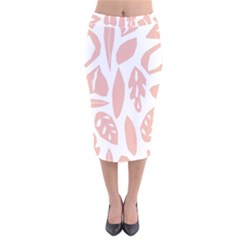 Blush Orchard Velvet Midi Pencil Skirt by andStretch