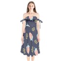 Strawberry Fields Shoulder Tie Bardot Midi Dress View1