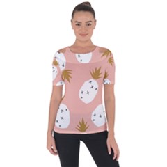 Pineapple Fields Shoulder Cut Out Short Sleeve Top by andStretch