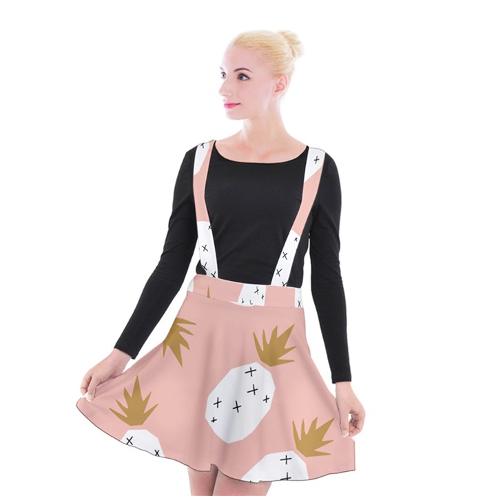 Pineapple Fields Suspender Skater Skirt