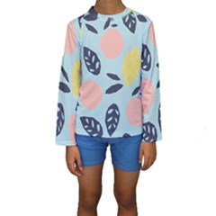 Orchard Fruits Kids  Long Sleeve Swimwear by andStretch