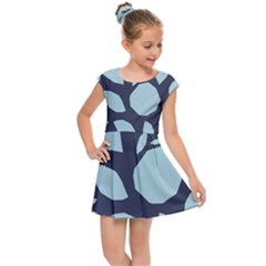 Orchard Fruits In Blue Kids  Cap Sleeve Dress by andStretch