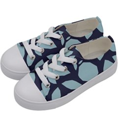 Orchard Fruits In Blue Kids  Low Top Canvas Sneakers by andStretch