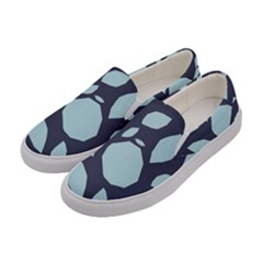 Orchard Fruits In Blue Women s Canvas Slip Ons by andStretch