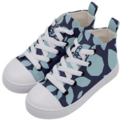 Orchard Fruits In Blue Kids  Mid-top Canvas Sneakers by andStretch