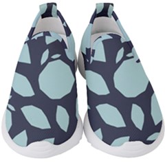 Orchard Fruits In Blue Kids  Slip On Sneakers by andStretch