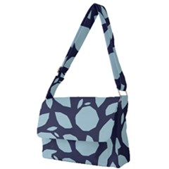 Orchard Fruits In Blue Full Print Messenger Bag (l) by andStretch