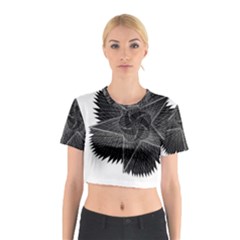 Black Rose Cotton Crop Top by Sabelacarlos