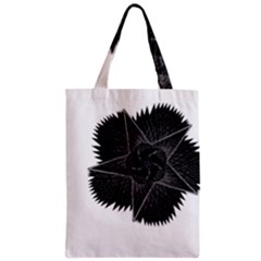 Black Rose Zipper Classic Tote Bag by Sabelacarlos