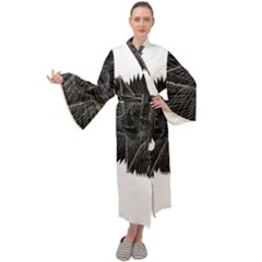 Black Rose Maxi Velour Kimono by Sabelacarlos