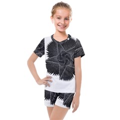 Black Rose Kids  Mesh Tee And Shorts Set