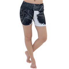 Black Rose Lightweight Velour Yoga Shorts by Sabelacarlos