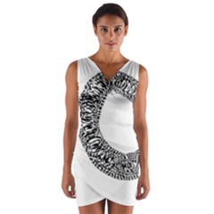 Letter C  Wrap Front Bodycon Dress by Sabelacarlos