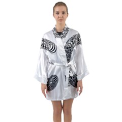 Letter C  Long Sleeve Satin Kimono by Sabelacarlos