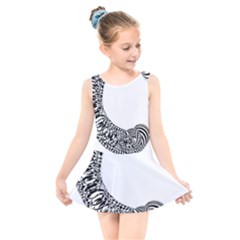 Letter C  Kids  Skater Dress Swimsuit by Sabelacarlos