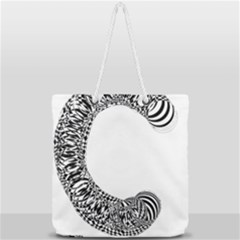 Letter C  Full Print Rope Handle Tote (large) by Sabelacarlos