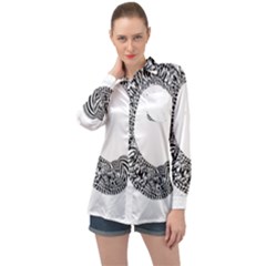 Letter C  Long Sleeve Satin Shirt