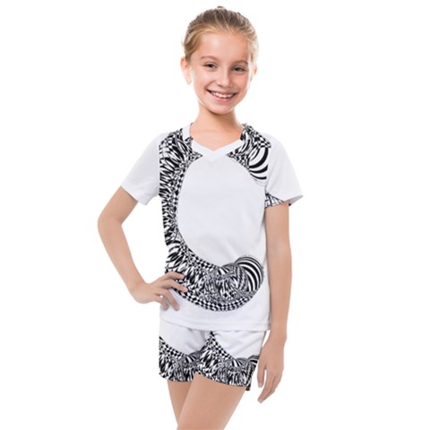 Letter C  Kids  Mesh Tee And Shorts Set by Sabelacarlos