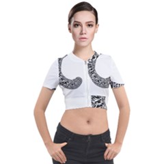 Letter C  Short Sleeve Cropped Jacket by Sabelacarlos