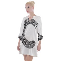 Letter C  Open Neck Shift Dress by Sabelacarlos