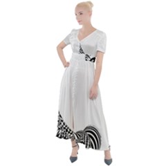 Letter C  Button Up Short Sleeve Maxi Dress by Sabelacarlos