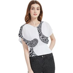 Letter C  Butterfly Chiffon Blouse