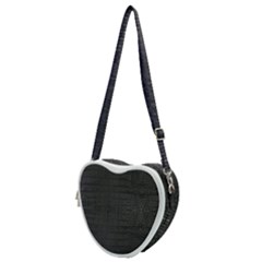 Black Alligator Skin Heart Shoulder Bag by LoolyElzayat