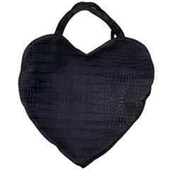 Black Alligator Skin Giant Heart Shaped Tote by LoolyElzayat