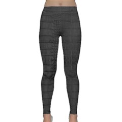 Black Alligator Skin Classic Yoga Leggings by LoolyElzayat