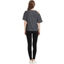 Black Alligator Skin One Shoulder Cut Out Tee View2