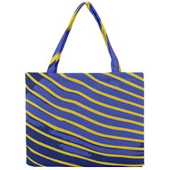 Yellow Blue Stripped Fish Mini Tote Bag by LoolyElzayat