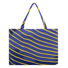 Yellow Blue Stripped Fish Medium Tote Bag by LoolyElzayat