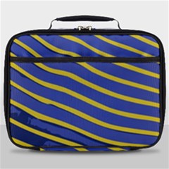 Yellow Blue Stripped Fish Full Print Lunch Bag by LoolyElzayat