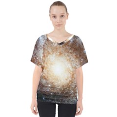 Galaxy Space V-neck Dolman Drape Top by Sabelacarlos