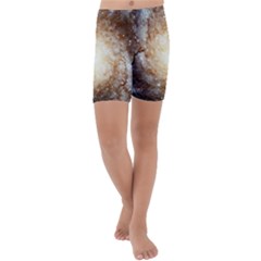 Galaxy Space Kids  Lightweight Velour Capri Yoga Leggings by Sabelacarlos