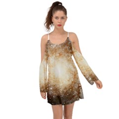 Galaxy Space Kimono Sleeves Boho Dress by Sabelacarlos